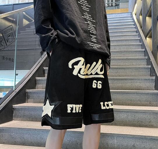 メンズスポーツウェア スポーツ メンズ ハーフパンツ 黒 プリント デザイン バスケットボール