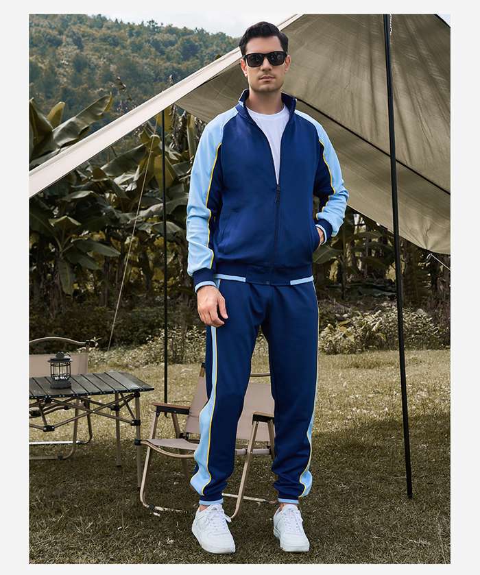 メンズスポーツウェア 男性用トレーニングジャージ上下組み合わせ運動着
