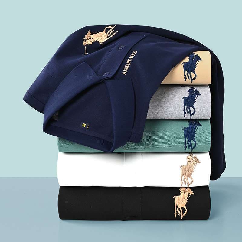 スポーツウェア専門店 高級刺繍入り上質ポロシャツ