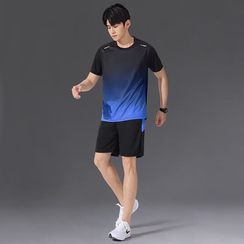 メンズスポーツウェア グラデーション速乾ランニングセット