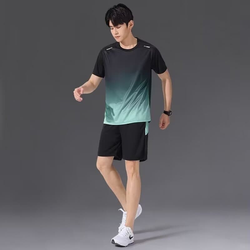 メンズスポーツウェア グラデーション速乾ランニングセット