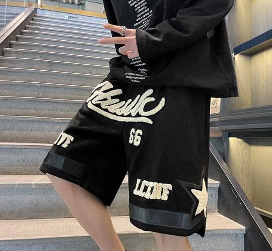 メンズスポーツウェア スポーツ メンズ ハーフパンツ 黒 プリント デザイン バスケットボール