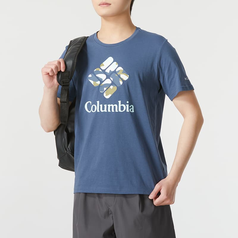 メンズスポーツウェア 吸汗速乾グラフィック半袖シャツ