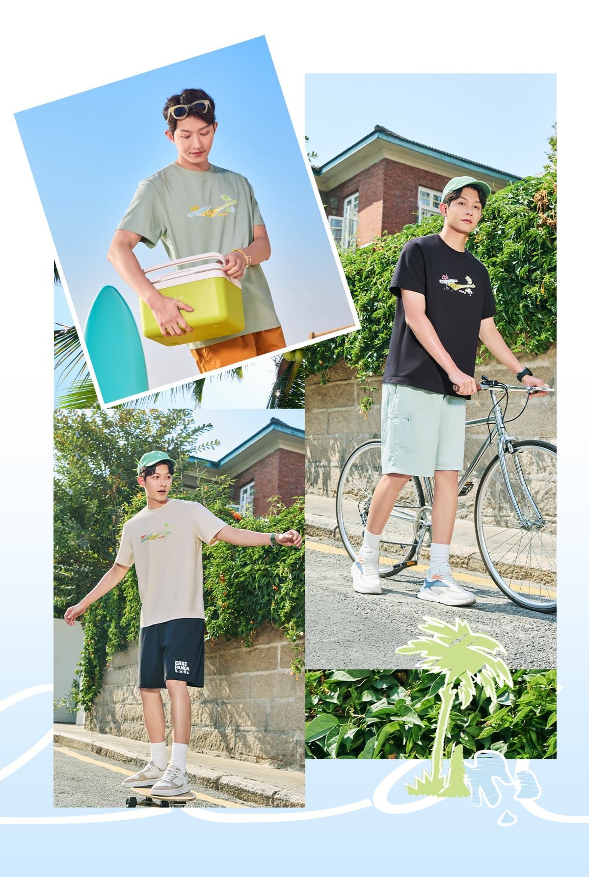 メンズスポーツウェア 夏の爽やかサイクリング半袖Tシャツ